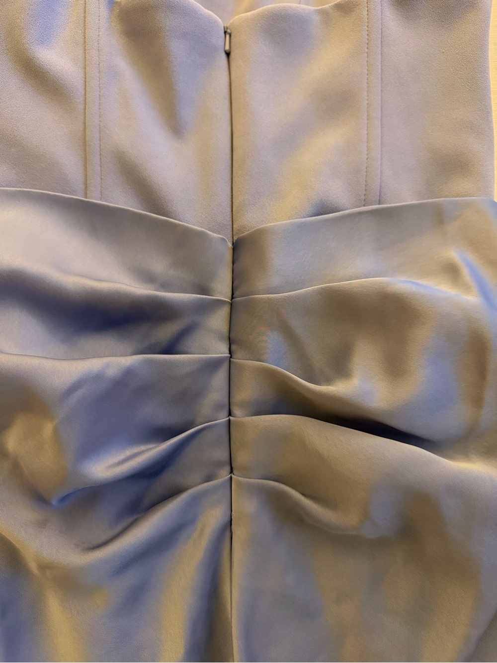 Betsy & Adam Strapless Ruched Scuba Gown Periwinkle Blue Formal Dress Size 4 NWT - Picture 10 of 11